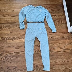 Women's Matching Workout Set Size XL Womens Best Blue